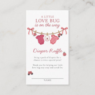 Little Love Bug Klädstreck Baby Shower Tilläggskort