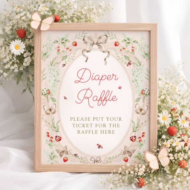 Little Love Bug Strawberry Diaper Raffle  Poster (Skapare uppladdad)