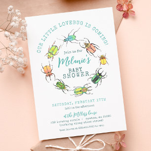 Little Lovebug Baby Shower Inbjudningar