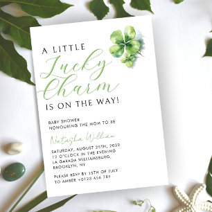 Little Lucky Charm Gender Neutral Baby Shower Inbjudningar