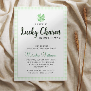 Little Lucky Charm St patrick's day Baby Shower Inbjudningar