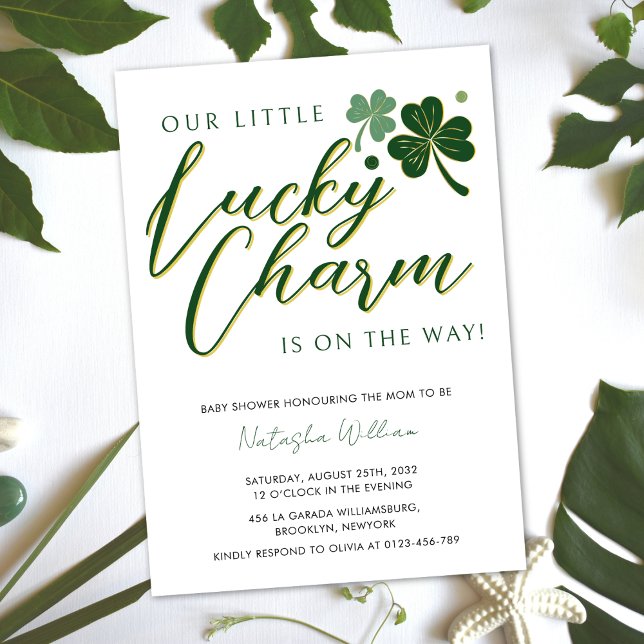 Little Lucky Charm St Patrick's Irish Baby Shower Inbjudningar (Skapare uppladdad)