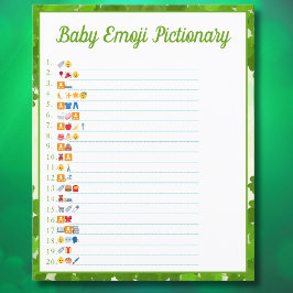 Little Lucky One Shamrock Baby Emoji Pictionary Flygblad