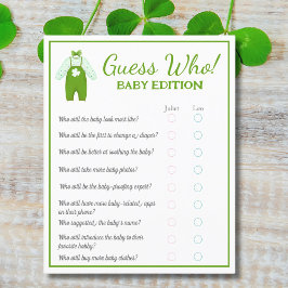 Little Lucky One Shamrock Baby gissar vem Baby Flygblad