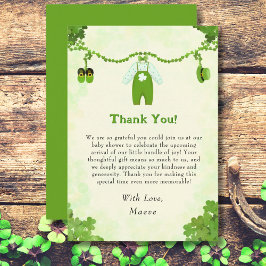 Little Lucky One Shamrock Baby Outfit Baby Shower Tack Kort