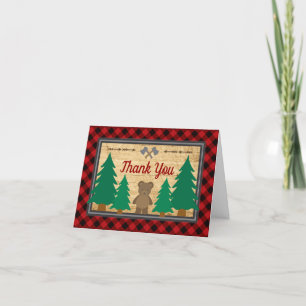 Little Lumberjack Baby Shower Rustic Tack Kort