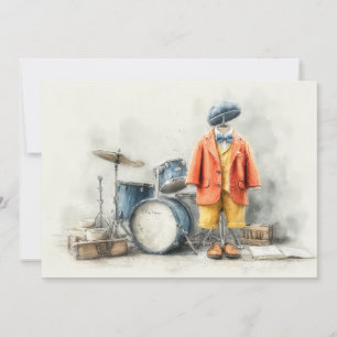 Little Maestro 1st Birthday Party Inbjudningar