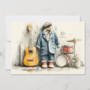 Little Maestro 1st Birthday Party Inbjudningar