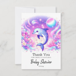 Little Magic Dolphin Baby Shower Tack Kort