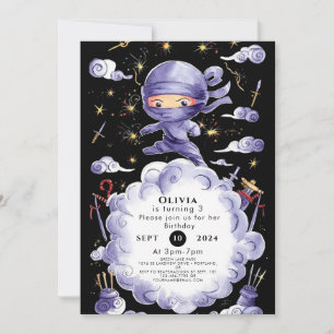 Little Magic Ninja Birthday Inbjudningar
