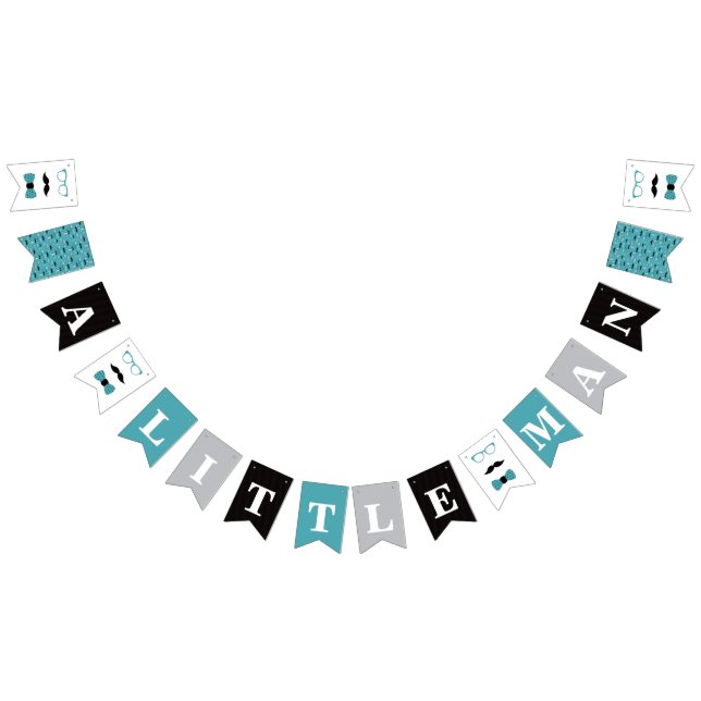 Little Man Baby Shower Banner Vimplar (Alla)