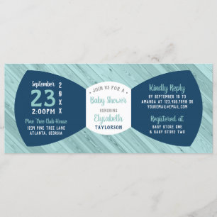 Little Man Baby Shower-inbjudan, Bow Tie Inbjudningar
