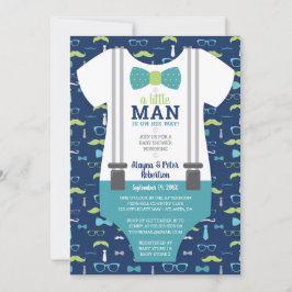 Little Man Baby Shower-inbjudan, Bow Tie Inbjudningar