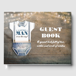 Little Man Baby Shower Önskemål och Wisdom Gästböcker