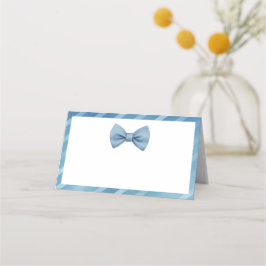 Little Man Baby Shower Place Cards - Blue Bow Tie Placeringskort