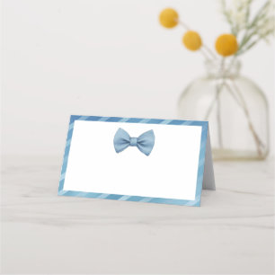 Little Man Baby Shower Place Cards - Blue Bow Tie Placeringskort