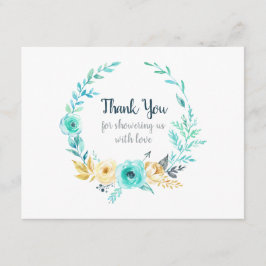 Little Man Baby Shower Teal Blue Tack Kort