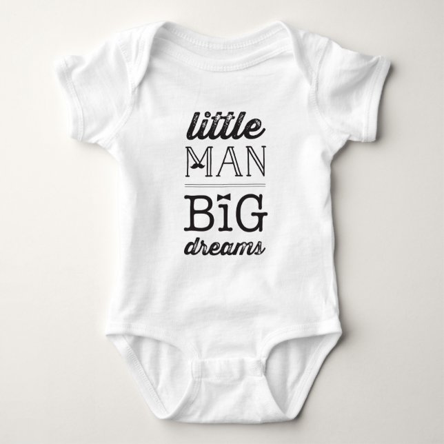Little Man Big Dreams Classic Boy Baby T-shirt (Framsida)