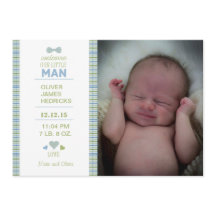 Little Man Birth Annoucment