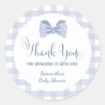 Little Man Blue bow babydusch