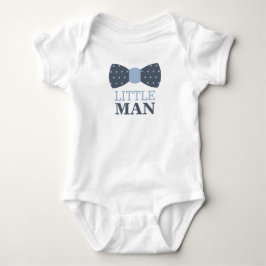 Little Man Bow Tie Baby Bodydräkt i marinen och Gr Tee