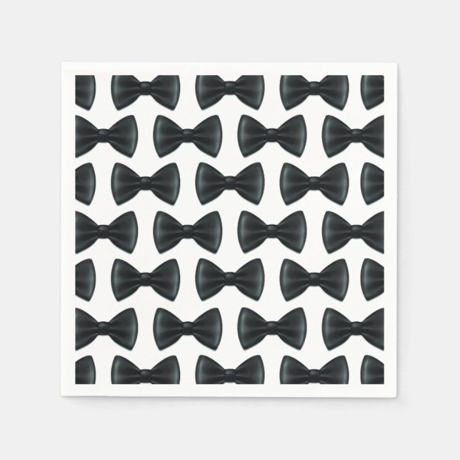 Little Man Bow Tie Theter Baby Shower Pappersservett (Framsidan)