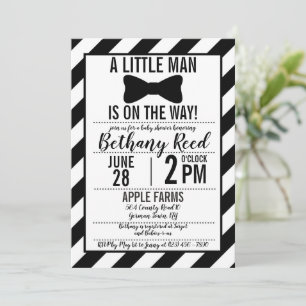 Little Man Bowtie Baby Shower-inbjudan Inbjudningar