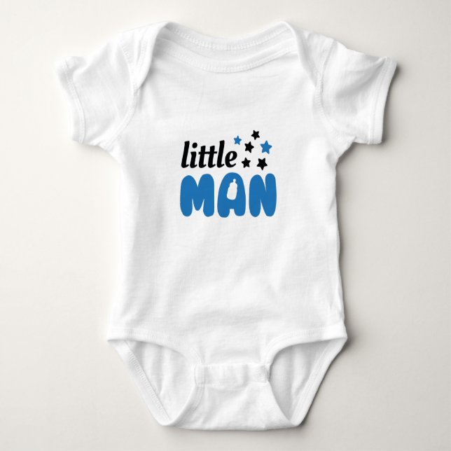 Little Man Cute Star T Shirt (Framsida)