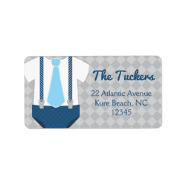 Little Man Diaper Raffle Baby Shower Adress Adressetikett