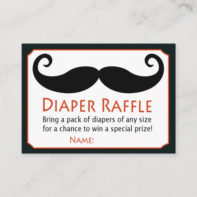Little Man Diaper Raffle Biljett (Framsida)