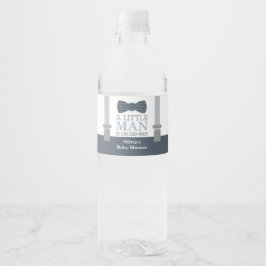 Little Man Flaska Wrapper med Bow Tie Vattenflaskor Etikett