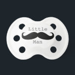 Little Man Funny Mustache Pojke Napp<br><div class="desc">Cute och lustig "Litte Man" baby mustache nappar gör en underbar babydusch eller gåva till ett nytt mor. Svart och vitt färg visas med en blå paci för ett pojke.</div>