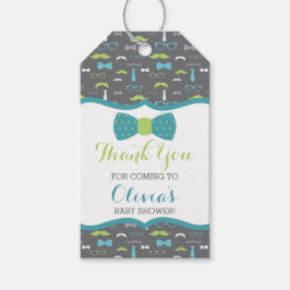 Little Man Märkre, Teal, Grönt, Bow Tie Presentetikett