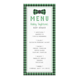 Little Man Menu Card, Baby Shower Reklamkort
