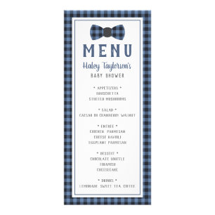 Little Man Menu Card, Baby Shower Reklamkort
