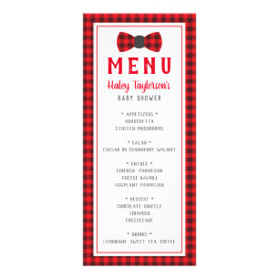 Little Man Menu Card, Baby Shower Reklamkort
