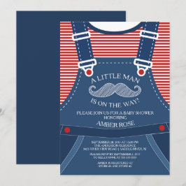 Little Man Mustache Baby Shower-inbjudan Inbjudningar