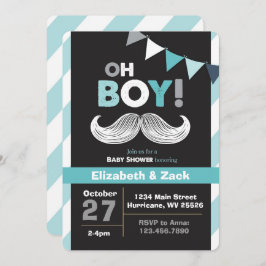 Little Man Mustache Baby Shower-inbjudan Inbjudningar