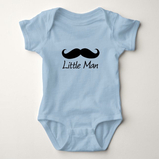 Little Man Mustache Boys Tee (Framsida)