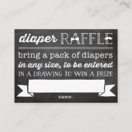 Little Man Mustache Chalkboard Diaper Raffle Card Tilläggskort