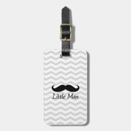 Little Man Mustache Chevron Cute Boys Bagagebricka