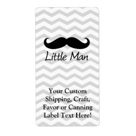 Little Man Mustache Chevron Cute Boys Fraktsedel