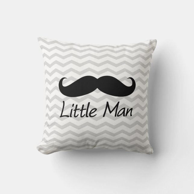 Little Man Mustache Chevron Cute Boys Kudde (Framsida)