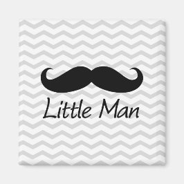 Little Man Mustache Chevron Cute Boys Magnet
