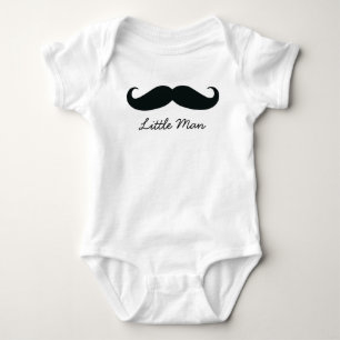 Little Man Mustache Infant Creeper, White T Shirt