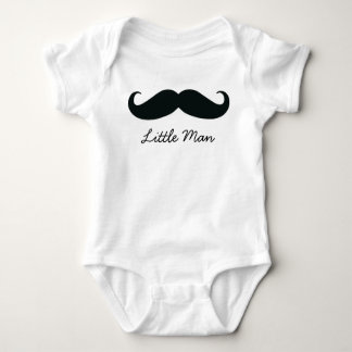 Little Man Mustache Infant Creeper, White T Shirt