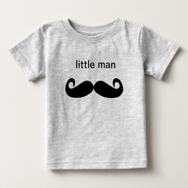 Little Man Mustache Infant Sleeper Shirt T-shirt (Framsida)