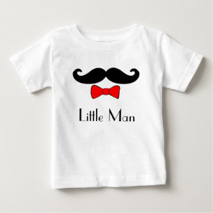 Little Man Mustache och Red Bowtie T Shirt
