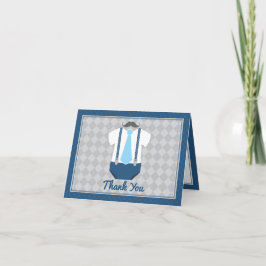 Little Man Mustache Tie Baby Shower Tack Kort