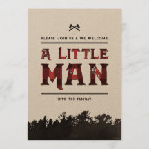 Little Man Play Woodland Par Shower Inbjudan